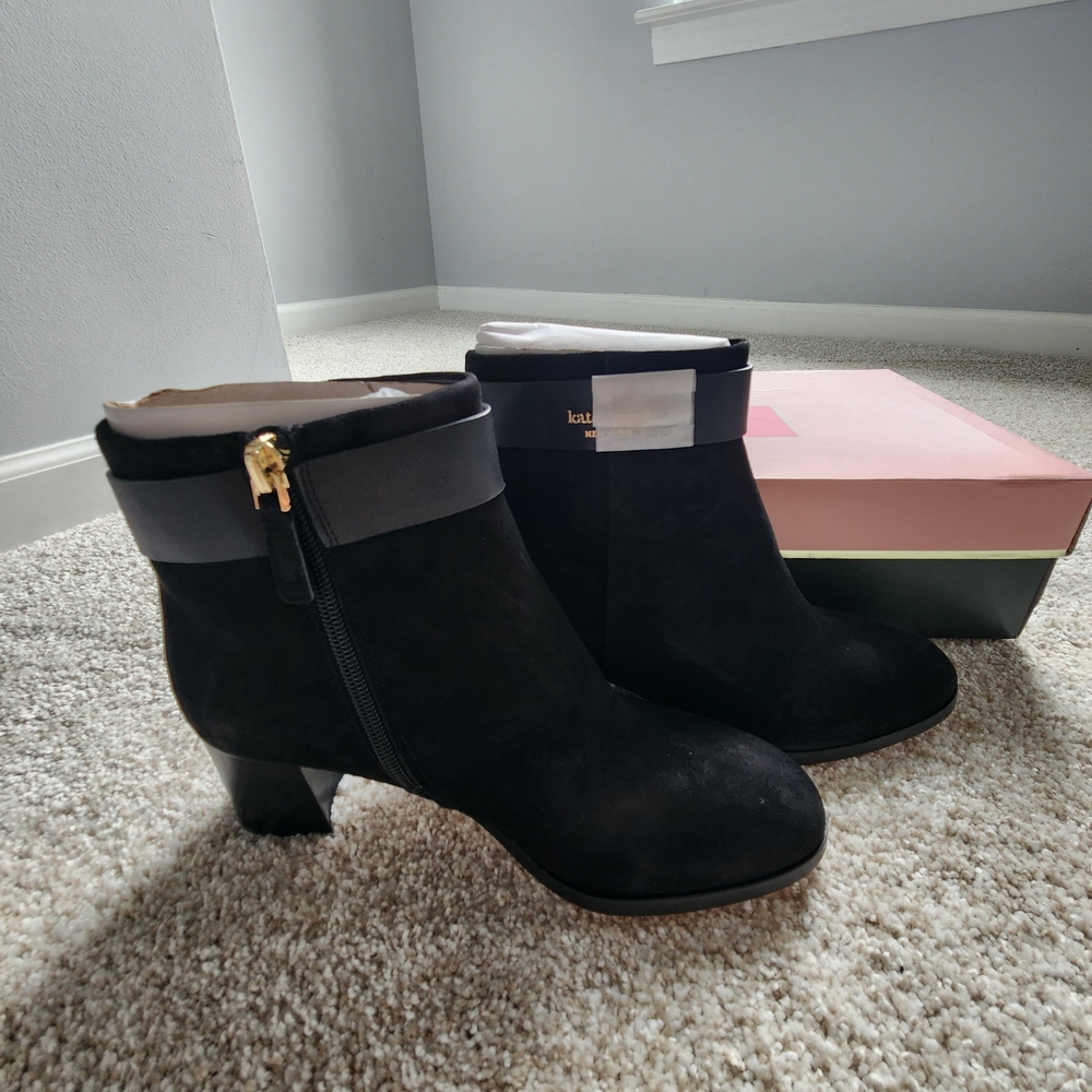 Kate Spade Elegant Black Ankle Boots - Picture 2 of 9